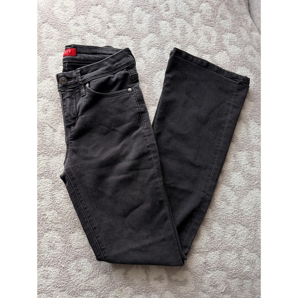 Guess Denim - Vintage GUESS Black Flare Jeans Y2K 90s Low Rise Triangle Logo Women's size 26‎